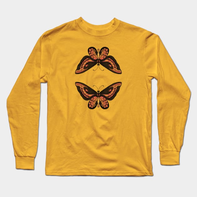 Fire butterflies Long Sleeve T-Shirt by Chaka